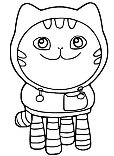 coloring page gabbys dollhouse dj catnip