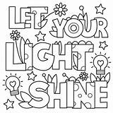 Coloring Shine Light Let Pages Jesus Kids Bible School Sunday Printable Church Sheets Preschool Word Activities Pumpkin Others Quotes Before sketch template