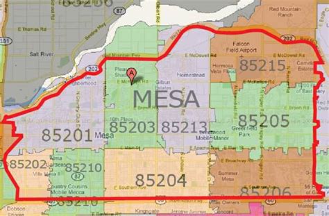 Mesa Zip Code Map – Map Of The World