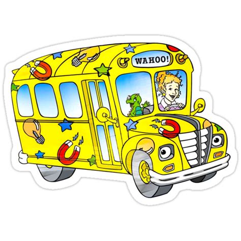 the magic school bus stickers by ghjura redbubble
