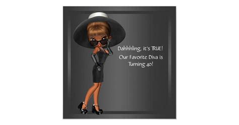 diva womans african american birthday party card zazzlecom