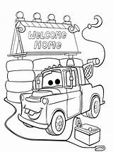 Mater Coloring Tow Getcolorings Color Pages sketch template