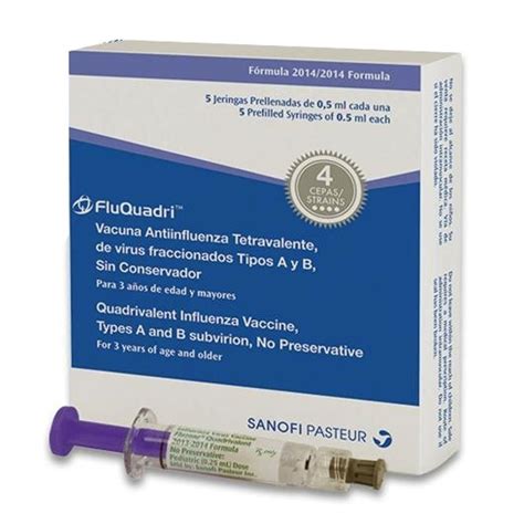 quadrivalent influenza vaccine packaging type box