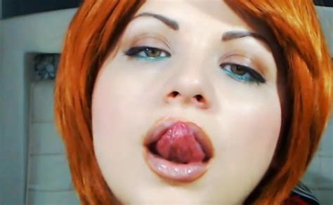 woman licking her lips moist tongue and looks free porn