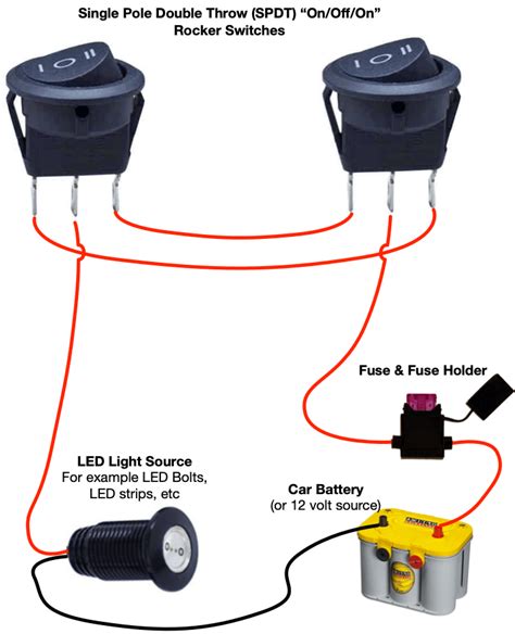 led  volt dc toggle switch wiring diagram
