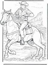 Cowboy Coloring Pages Horse Kids Horses Printable Color Drawing Print Show Adult Crayola Sheets Para Colorir Foals Books Western Texas sketch template