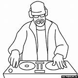 Dj Coloring Pages Disc Jockey sketch template