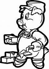 Pig Brick sketch template