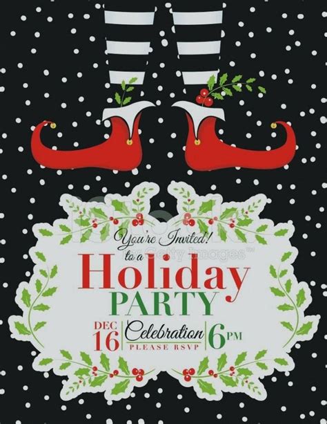 printable christmas party invitation cards holiday party