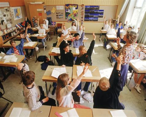 daily life this is a picture of a school in sweden lots of people in