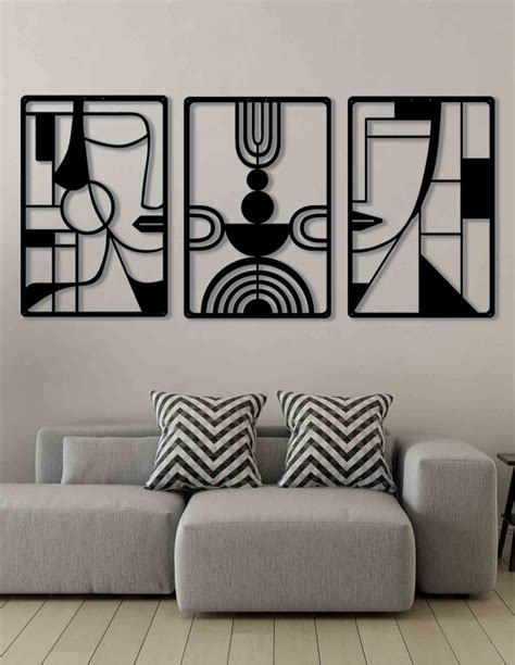 vinoxo woman metal boho wall hanging art decor  living room set