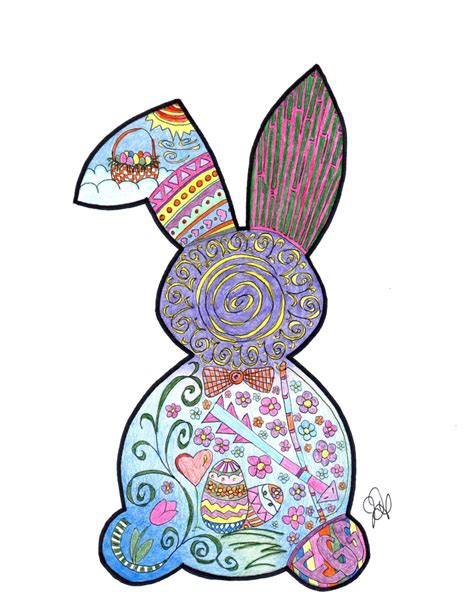 bunny coloring page etsy