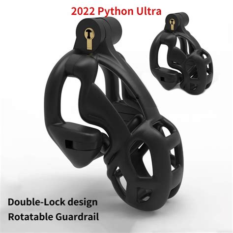new enhanced edition python chastity device with double lock rotatable