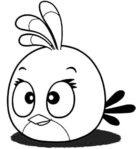 draw stella  angry bird coloring page bird coloring pages
