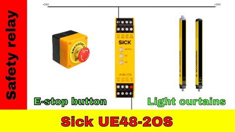 wire sick ue safety relaye stop  light curtains youtube