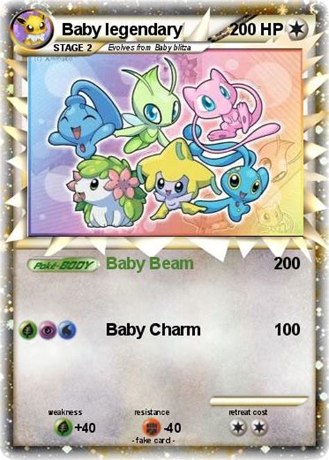 pokemon baby legendary   baby beam  pokemon card