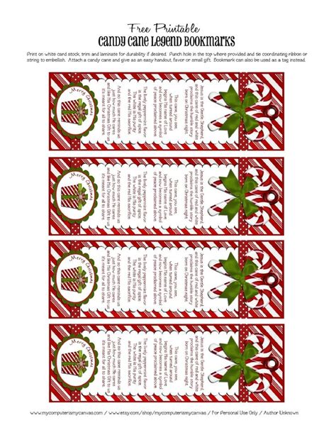 printable candy cane tags