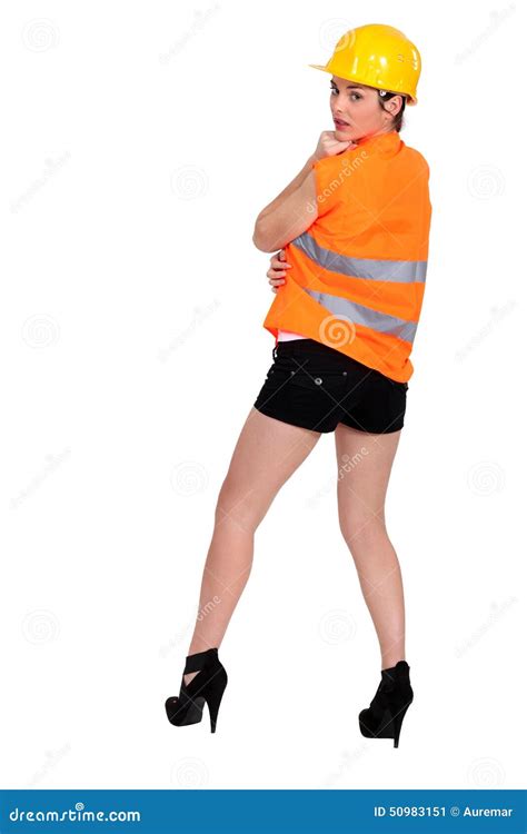female construction worker stock image image  girl