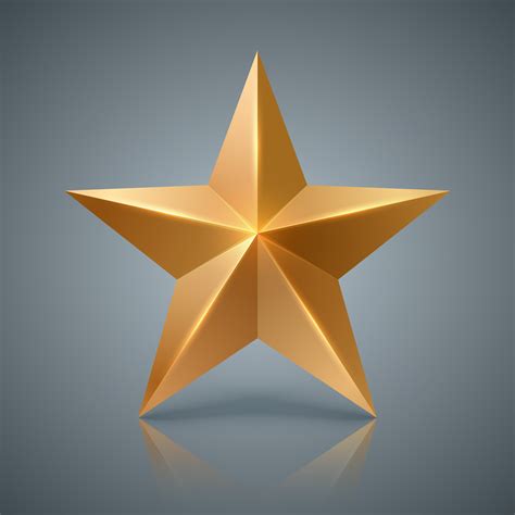 gold star  realistic icon  vector art  vecteezy