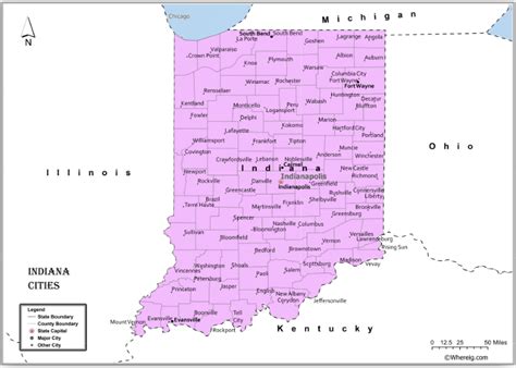 map  indiana cities list  cities  indiana  population