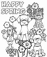 Coloring Spring Pages Happy April Print Printable First Kids Sheets Preschoolers Simple Coloring4free Adults Colouring Color Older Students Popular Adult sketch template