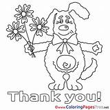Thank Coloring Pages Dog Please Bouquet Sheet Getcolorings Color Printable Getdrawings Template sketch template