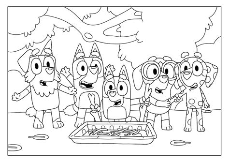 bluey friends colouring sheets bluey official website