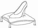Cinderella Slipper Glass Coloring Template Crafts Shoes Pages Google Search Party Shoe Princess Da Drawing Silhouette Slippers Salvato Activity Character sketch template