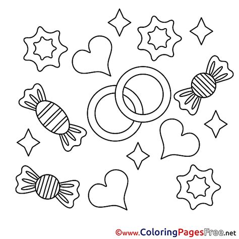 candies coloring sheets valentines day