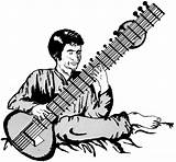 Sitar Veena Instruments Openclipart Minstrel Pluspng Webstockreview Hiclipart sketch template