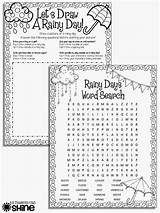 Raining Rhyme Pouring sketch template
