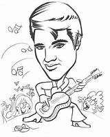Elvis Presley Coloring Pages Color Printable Clipart Birthday Horse Colouring Cartoon Sheets Print Bruno Cliparts Book Clip Emery Kids Drawings sketch template