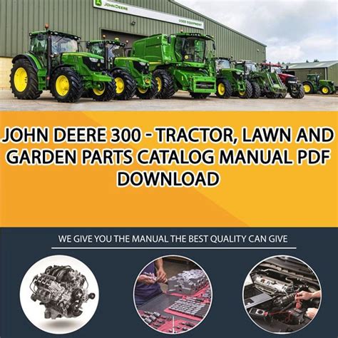 john deere  tractor lawn  garden parts catalog manual   service manual