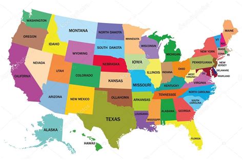 map   united states  america stock vector  ccomauthor