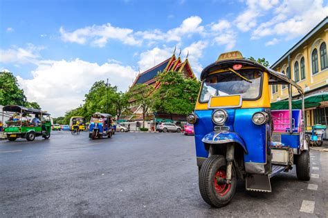 blue tuk tuk thai traditional taxi  bangkok thailand open roomz