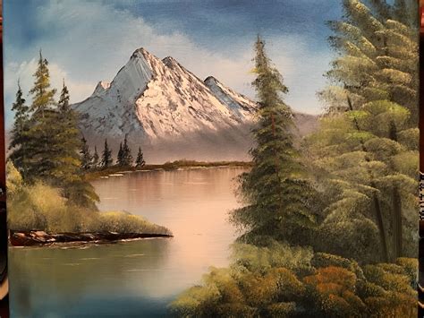 mountain scene  lake oil painting   famous