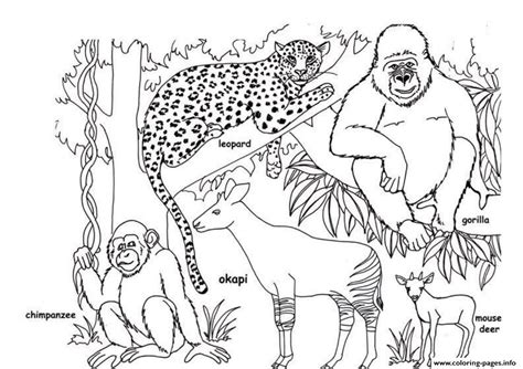 african animal  freea coloring page printable