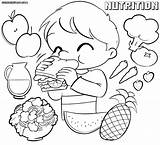 Coloring Pages Health Nutrition Healthy Food Colouring Sheets Foods Mental Eating Color Improve Therapy Could Adult sketch template