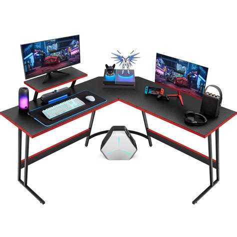 buy homall  shaped gaming desk computer corner desk pc gaming desk