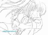 Coloring Pages Kissing Anime Getcolorings Kiss sketch template