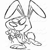 Bunny Cartoon Carrying Toonaday Clipartmag Vecto sketch template