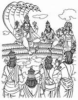 Inde Vishnu Adultes Humaine Colorier Coloriages Difficile Rendre Prend Ganesha sketch template