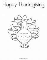 Coloring Thanksgiving Happy Turkey Print Colors Noodle Twisty Ll Feathers Favorites Login Add sketch template
