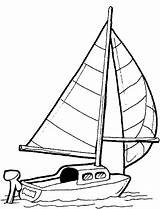 Coloring Pages Coloriage Voilier Boat Sailboat Kids Transportation Color Printable Clipart Bateau Boats Transport Cliparts Dessin Water Course Sherriallen Attribution sketch template