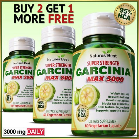 95 hca garcinia cambogia 3000mg daily weight loss diet slim capsules