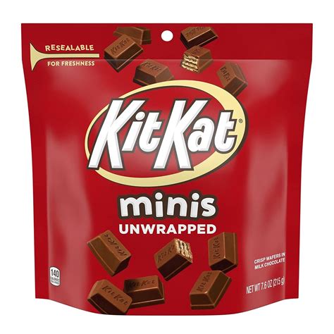 kit kat minis unwrapped milk chocolate wafer candy bar oz resealable