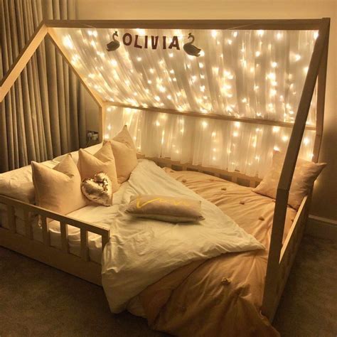 Magical Fairy Light House Bed Büyük Kız Odaları Yatak Odası