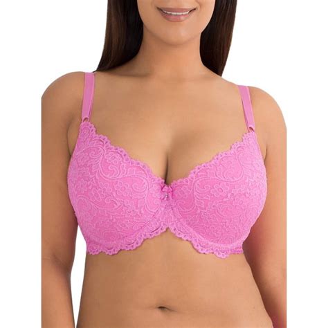 smart and sexy womens curvy signature lace push up bra with added