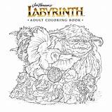 Coloring Labyrinth Adult Book Jim Henson Hensons Books Cover sketch template