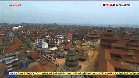 Drone Footage Shows Nepal Earthquake Damage Youtube